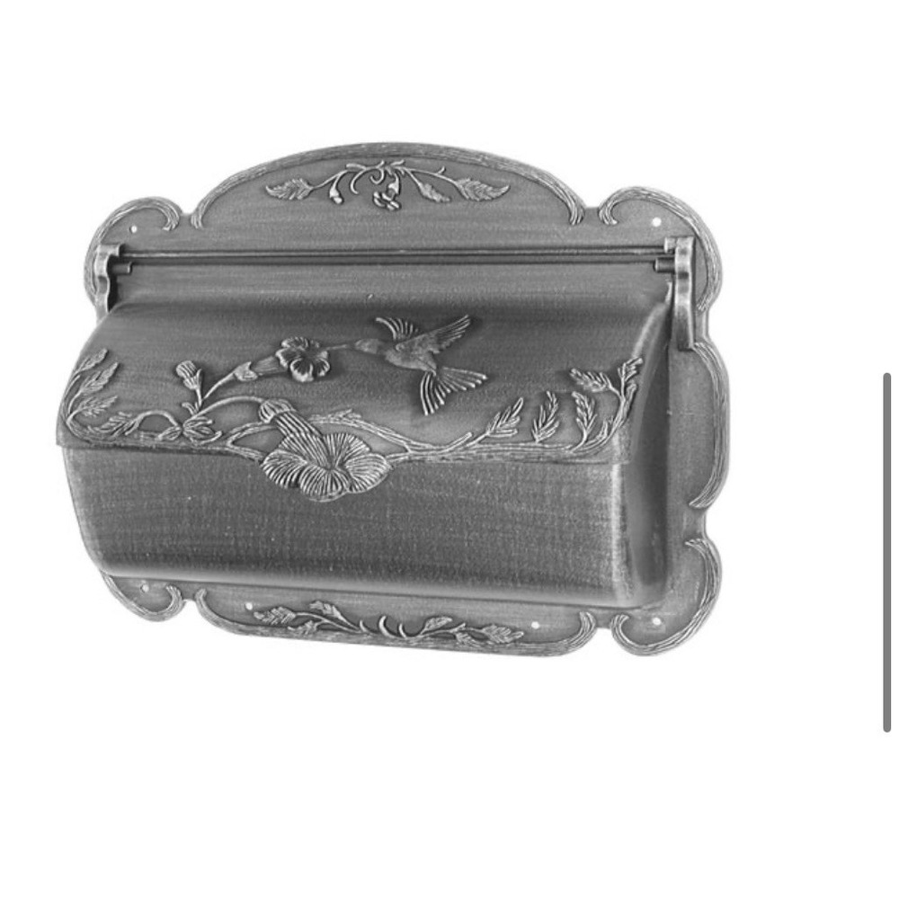 Vintage Wall Mount Mailbox   Hummingbird Accent CAST IRON NEW WOW